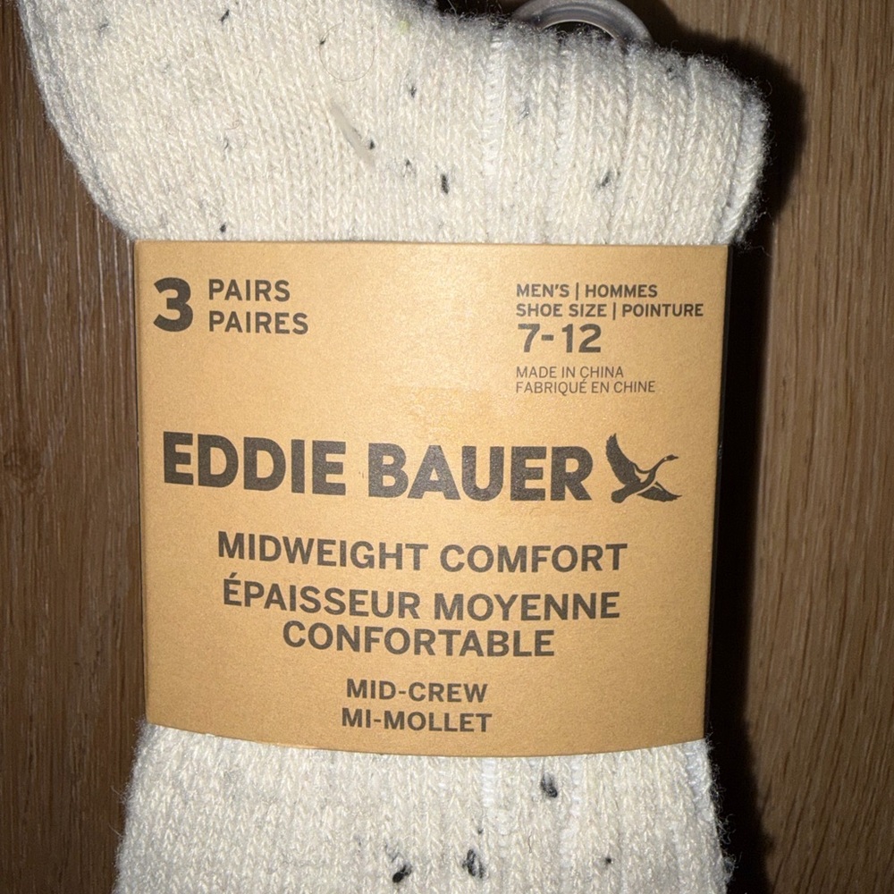 Eddie Bauer Men’s Mid Weight Comfort Socks 3 Pairs New - Picture 3 of 7